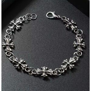 Silver Cross Charm Bracelet